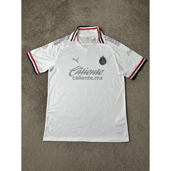 Mens Soccer Jersey Puma Chivas de Guadalajara Away Liga MX 2022/23 White Size XL - Picture 1 of 7